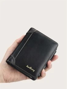 Baellerry Men Letter Graphic Fold Over Credit Card Pocket Wallet Tri-Fold ID Window Men Women Wallet Dad Gifts Multi Layer Tri-Fold Portable Minimalist Fashion Modern Business Anniversary On Valentine Day For Birthday Gift Male Men Women Wallet Men Women Wallet Men's Wallet Teacher Gifts Gift For Boyfriend Husband Gifts Uncle Gifts Gifts For Brothers Man Gift Ideals Gift Bag Present School Supplies Teacher Gifts Back To School For Men Wallet Purse Wallet Small Wallet Men Wallet Leather - Black - View 6