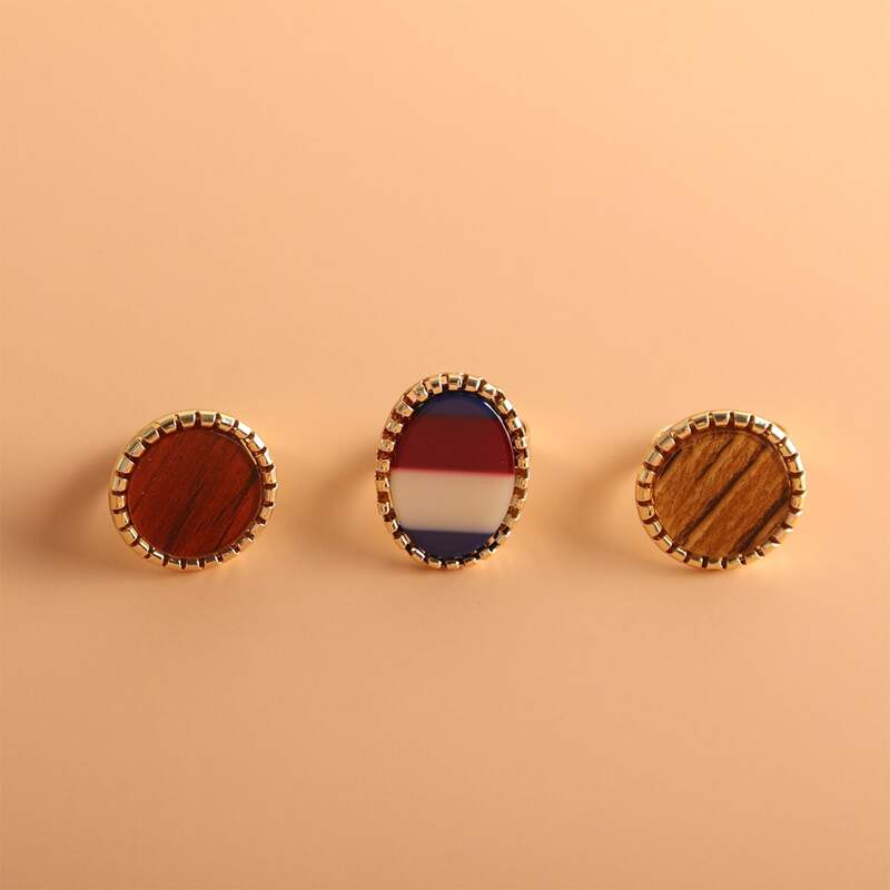 

3pcs Geo Decor Ring, Multicolor
