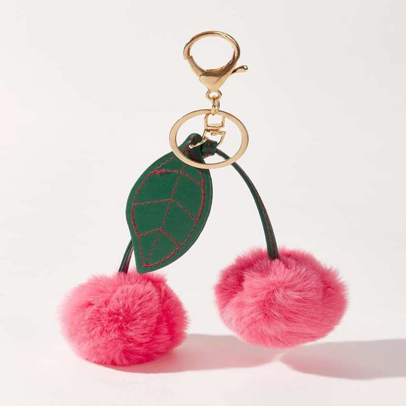 

Cherry Decor Keychain, Watermelon pink
