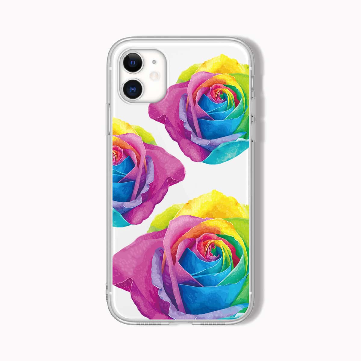 

Floral Print Clear Phone Case, Multicolor
