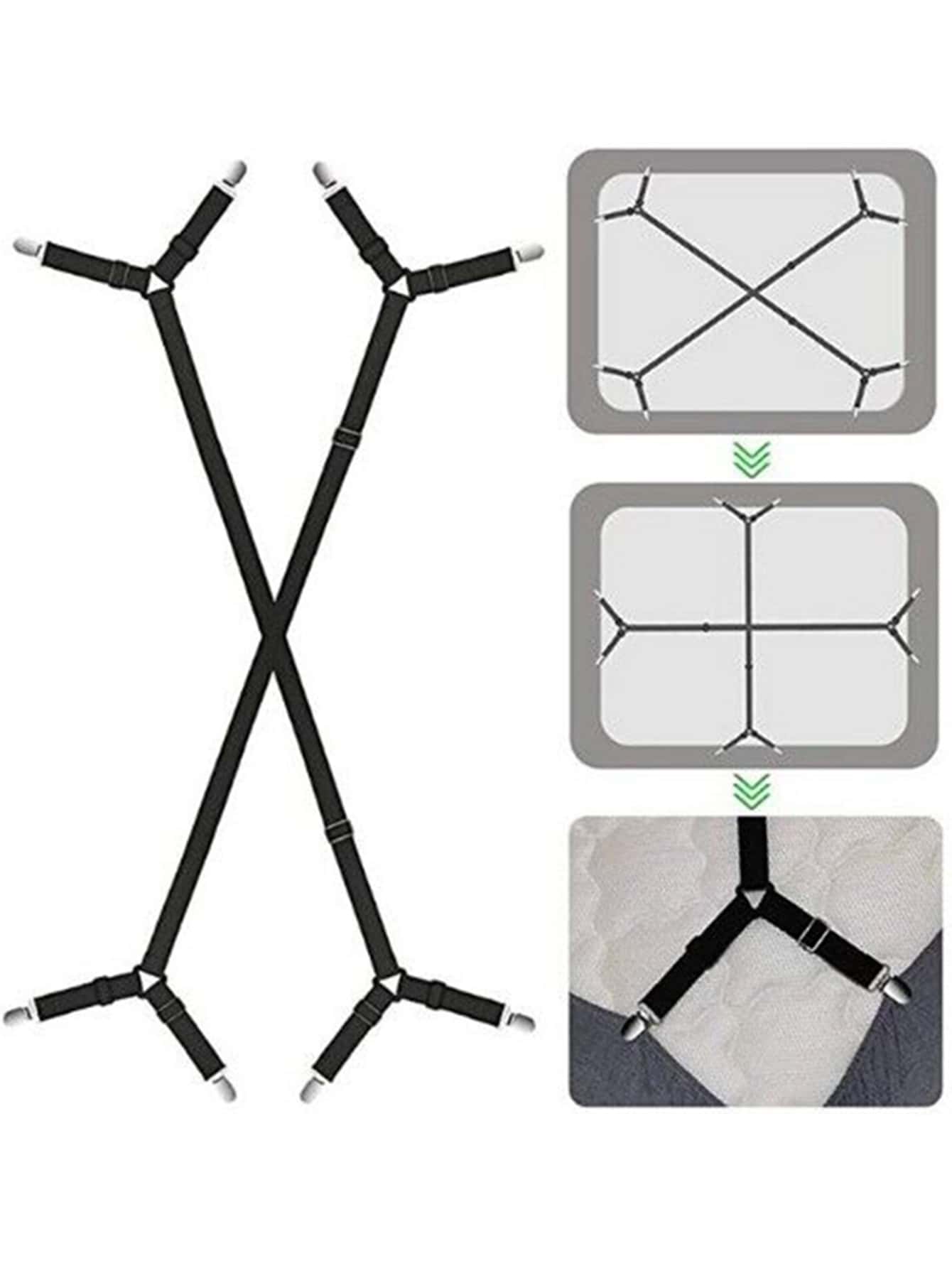 2pcs Bed Sheet Fixed Holder - Black - View 1