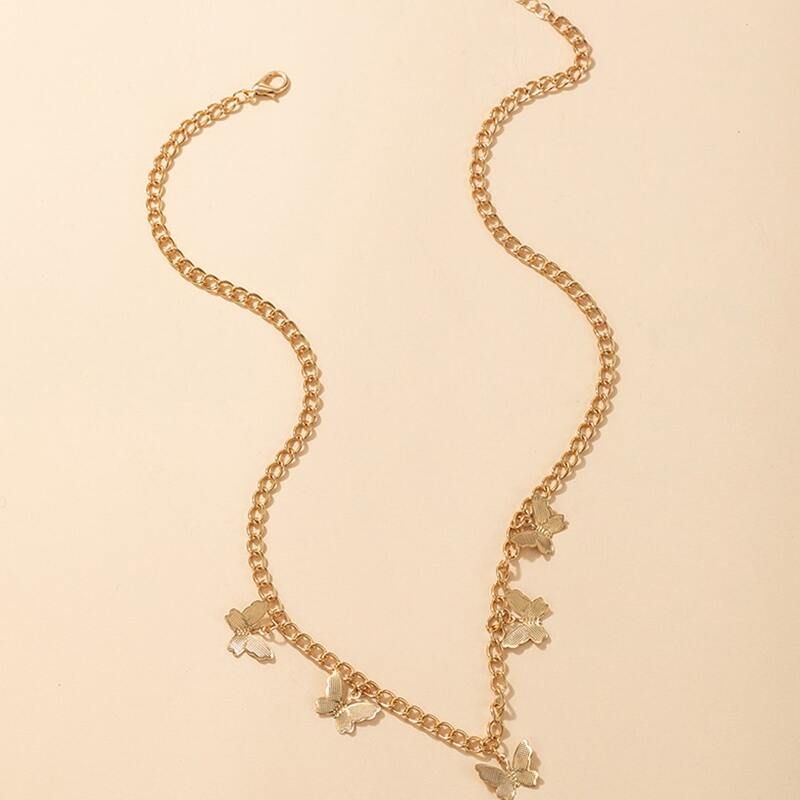 

Butterfly Chain Necklace, Gold