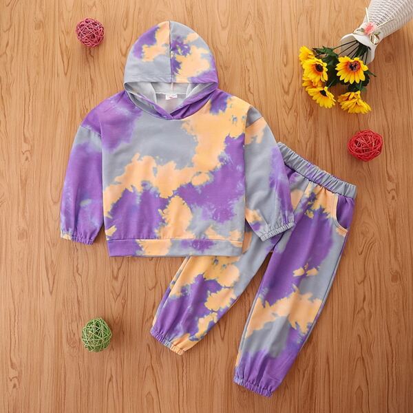 

Toddler Girls Tie Dye Hoodie & Sweatpants, Multicolor