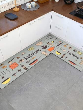 1pc Letter Graphic Floor Mat