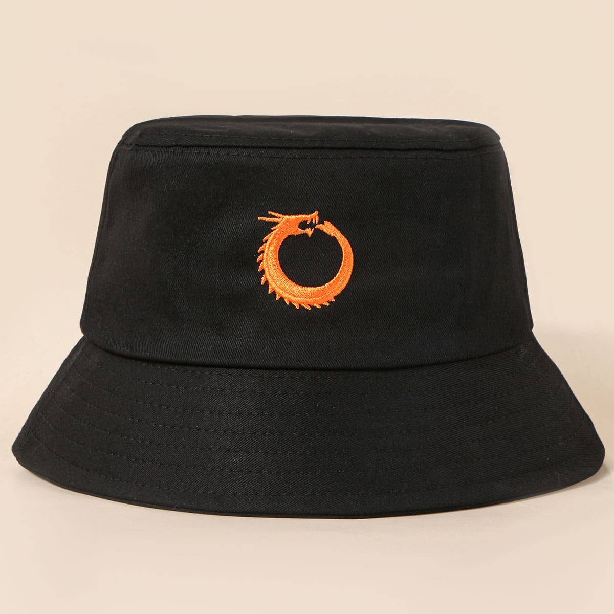 

Guys Dragon Embroidery Bucket Hat, Black