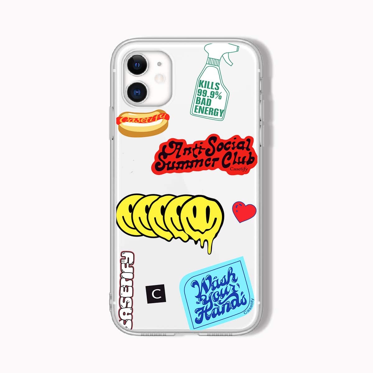 

Graphic Collage Clear Phone Case, Multicolor