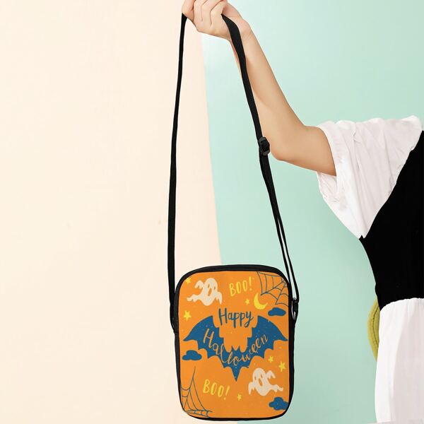 

Halloween Graphic Crossbody Bag, Multicolor