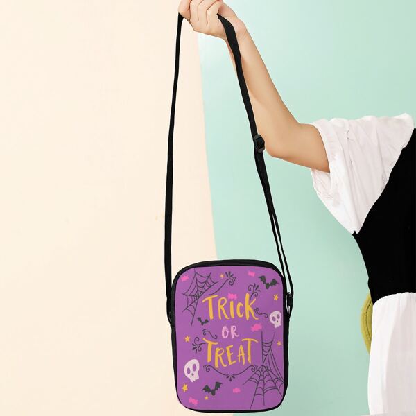 

Halloween Graphic Crossbody Bag, Multicolor