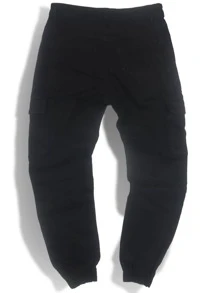 Manfinity LEGND Men Dual Flap Pocket Cargo Jeans Slim Fit Long Washed Dark Wash Jean Plain Black Party Fashion Friends - Black - View 2