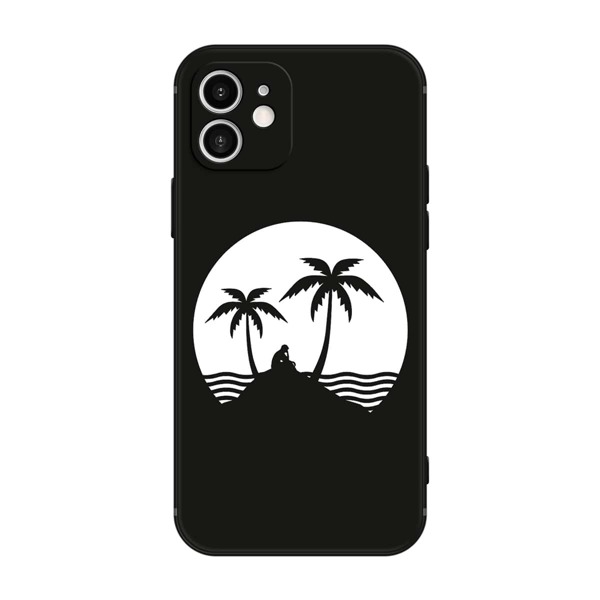 

Coconut Tree Phone Case, Black and white