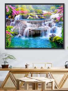 山水圖案DIY無邊框水鑽繪畫 - 彩色 - 查看 4