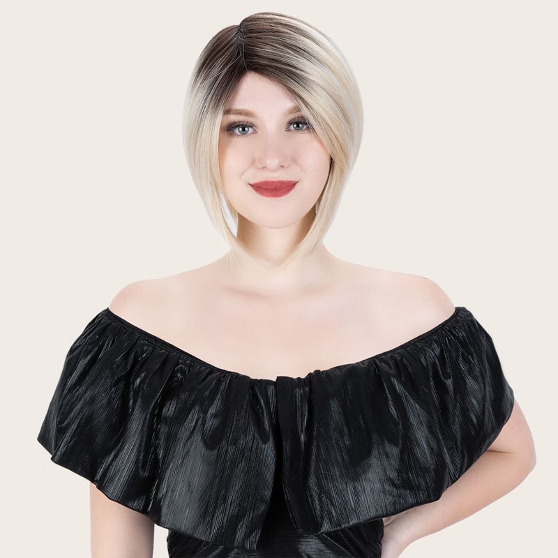

Ombre Short Straight Wig, Multicolor