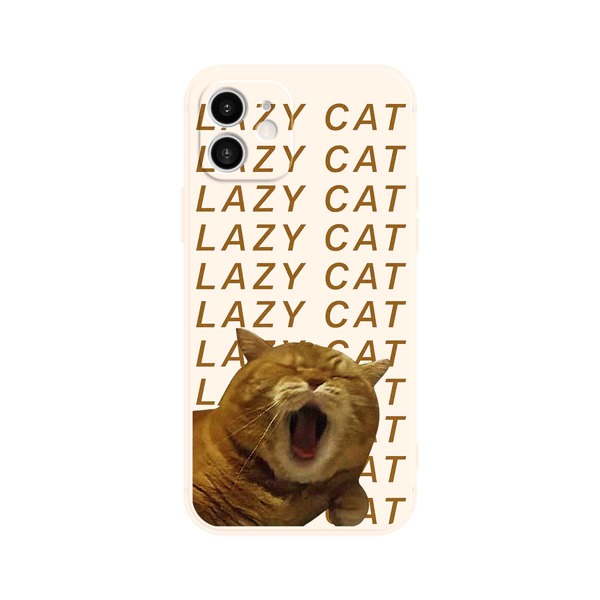 

Cat Pattern Phone Case, Brown