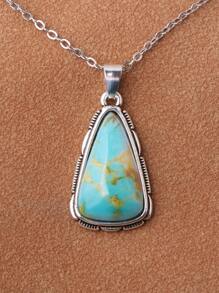 綠松石色吊墜項鏈 - 彩色 - 查看 5