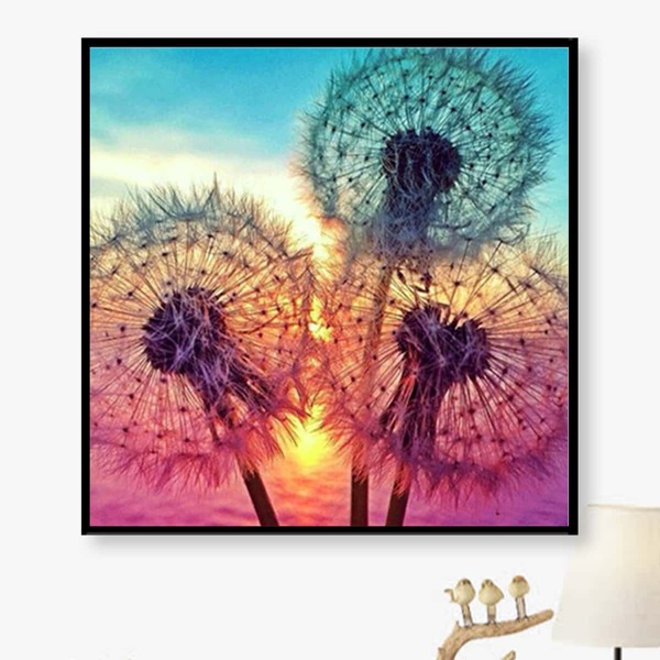 

Dandelion DIY Diamond Unframed Painting, Multicolor