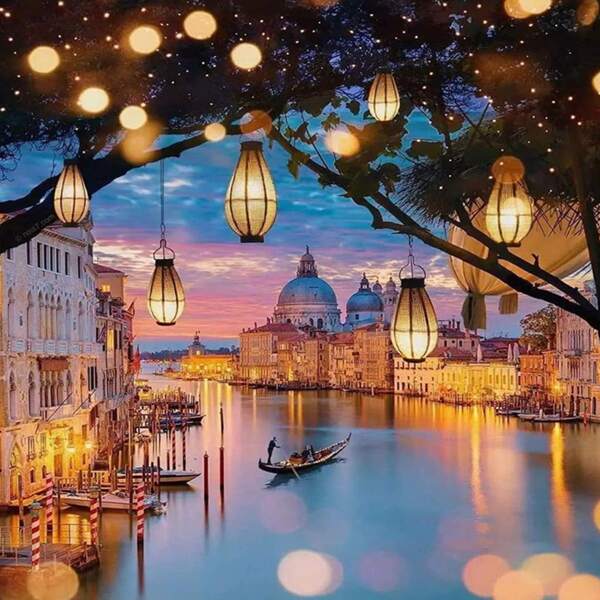 

Scenery Pattern Diamond Painting Without Frame, Multicolor