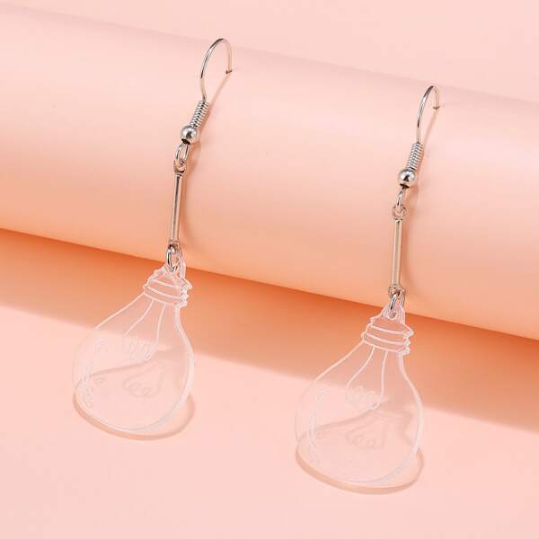 

Clear Light Bulb Drop Earrings