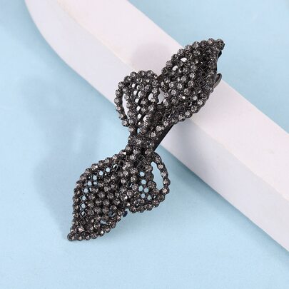 Rhinestone Bow Decor Hair Clip