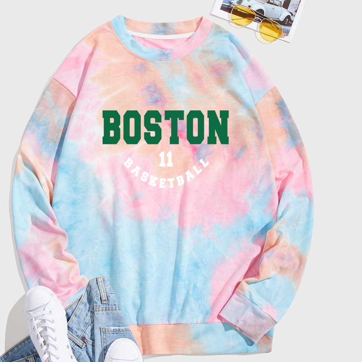 

Guys Letter Tie Dye Sweatshirt, Multicolor