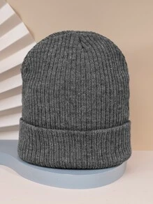 1 chiếc mũ dệt kim kiểu Unisex Y2k, thích hợp cho việc đi lại hàng ngày và các hoạt động ngoài trời - Xám - Xem 5