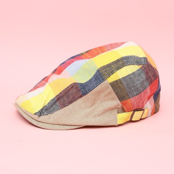 

Plaid Print Beret, Multicolor