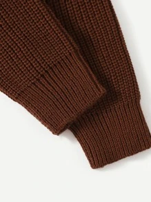 小女童鋸齒圖案針織洋裝 - 彩色 - 查看 3