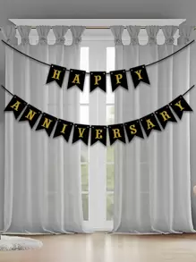1套週年裝飾拉旗 - 黑色 - 查看 1
