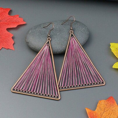 Geo Decor Drop Earrings
