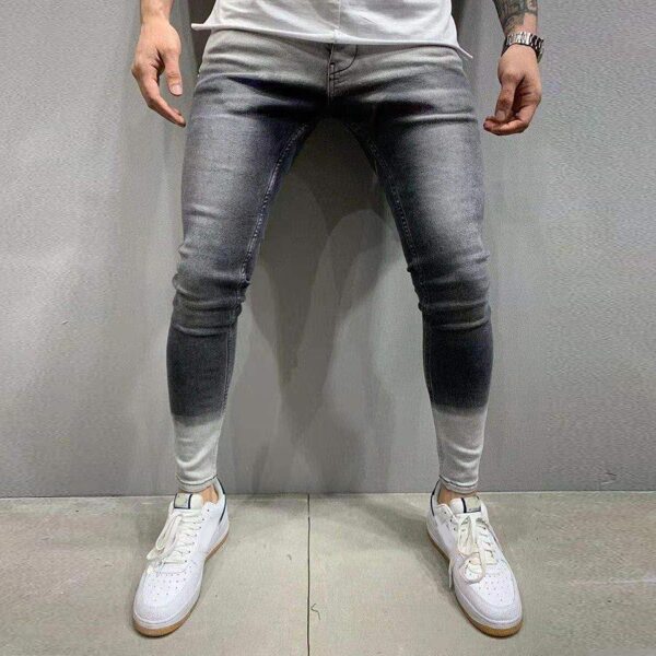 

Men Ombre Washed Skinny Jeans, Grey
