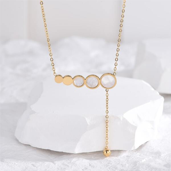 

Geometric Pendant Necklace, Gold