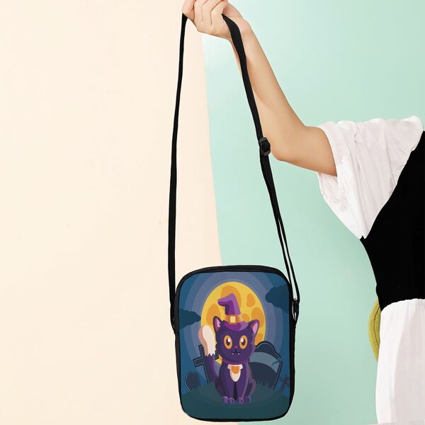 

Halloween Graphic Square Bag, Multicolor