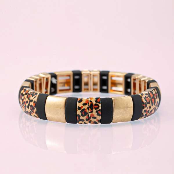 

Leopard Pattern Bangle, Multicolor