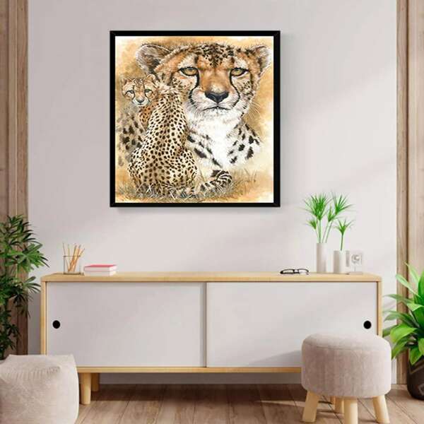 

Animal Print DIY Diamond Unframed Painting, Multicolor