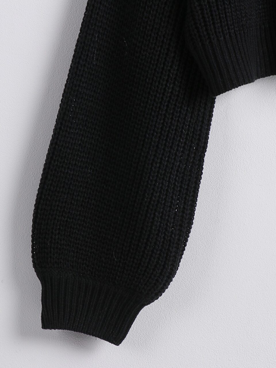 Solid Ribbed Knit Drop Shoulder Sweater Knit Pullover Fall Winter