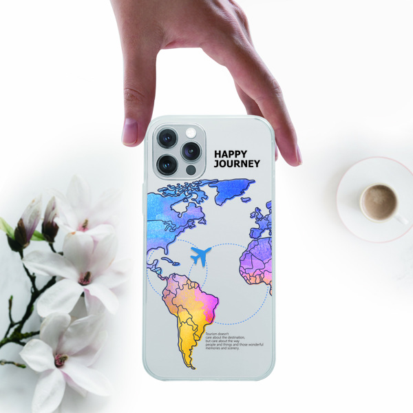

Map Print Phone Case, Multicolor