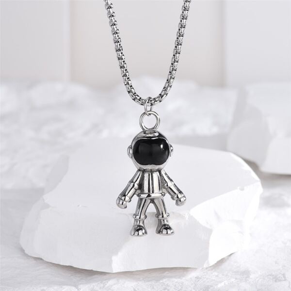 

Astronaut Charm Necklace, Multicolor