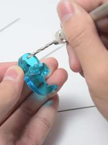 1 套用于树脂铸造模具的针式虎钳手钻，钢制手钻，带 10 个钻头（0.8-3 毫米） - 銀色 - 查看 1