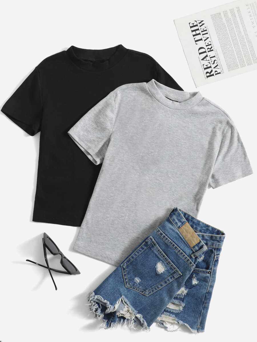 Muchica 2入組小高領T恤