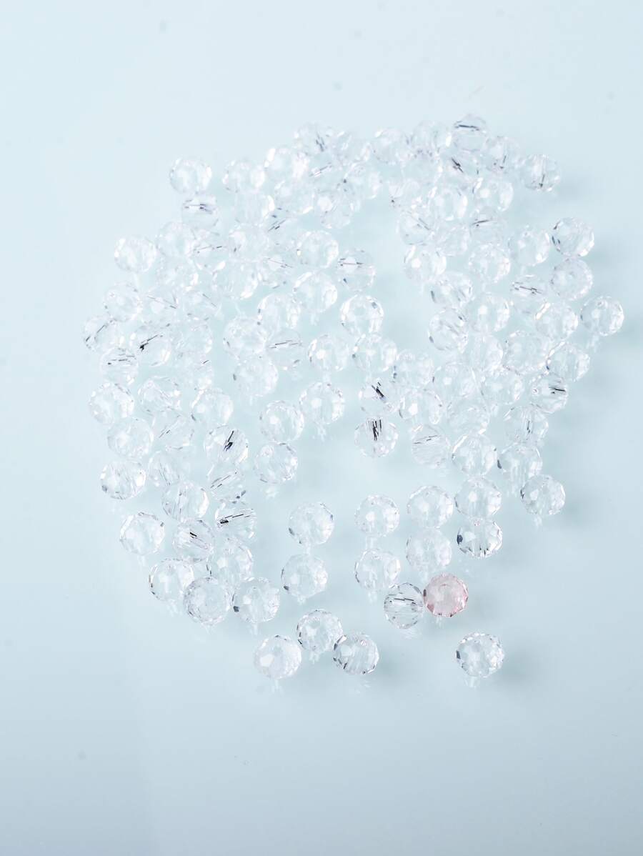 100pcs DIY Glass Crystal Beads - Clear - View 1