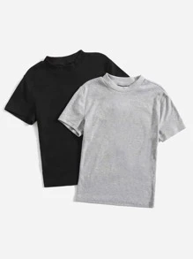 Muchica 2入組小高領T恤 - 彩色 - 查看 5