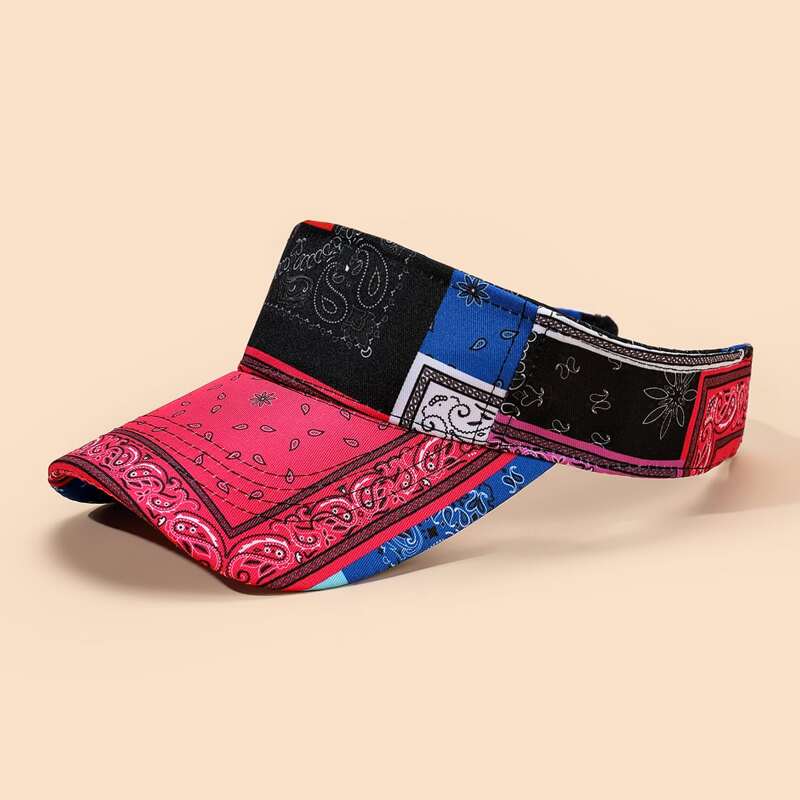 

Paisley Pattern Visor Hat, Multicolor