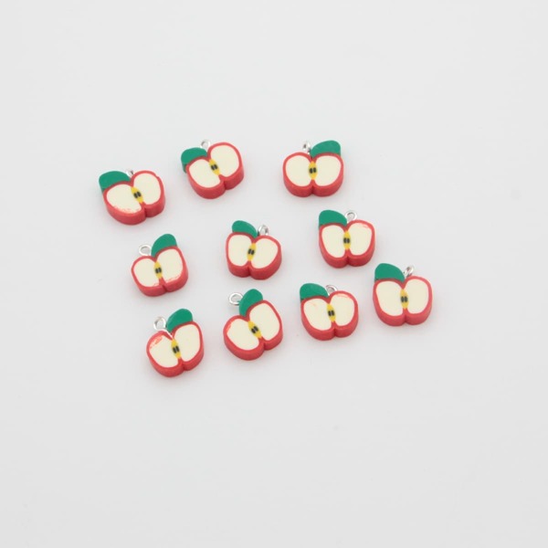 

10pcs Apple Decor DIY Jewelry Accessory, Red