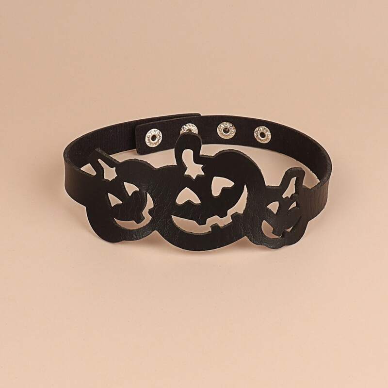 

Halloween Pumpkin Design Choker, Black