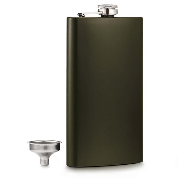 

1pc Portable Hip Flask, Army green