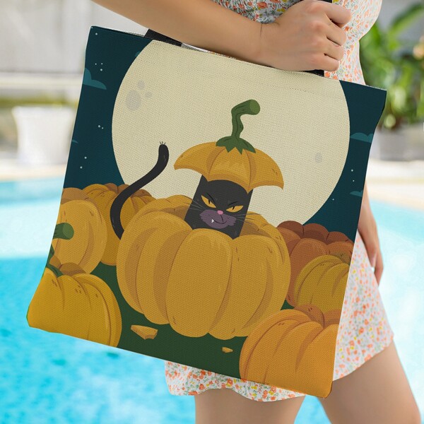 

Halloween Graphic Shopper Bag, Multicolor