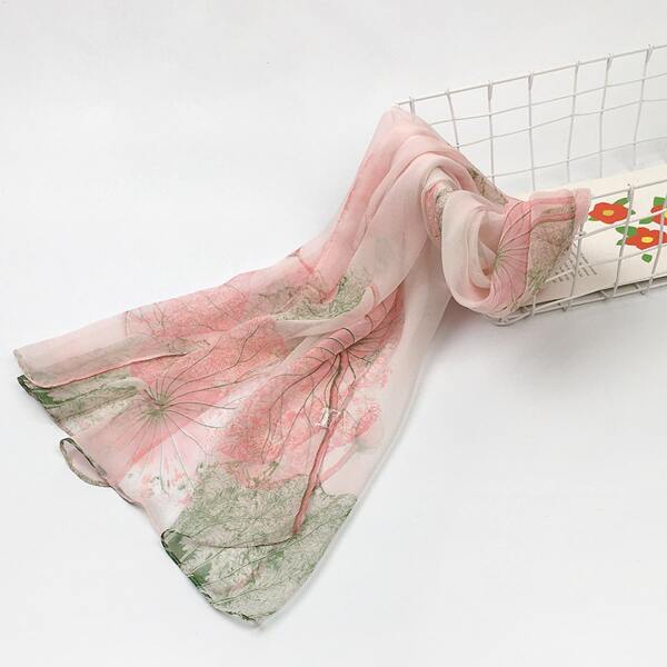 

Flower Print Scarf, Dusty pink
