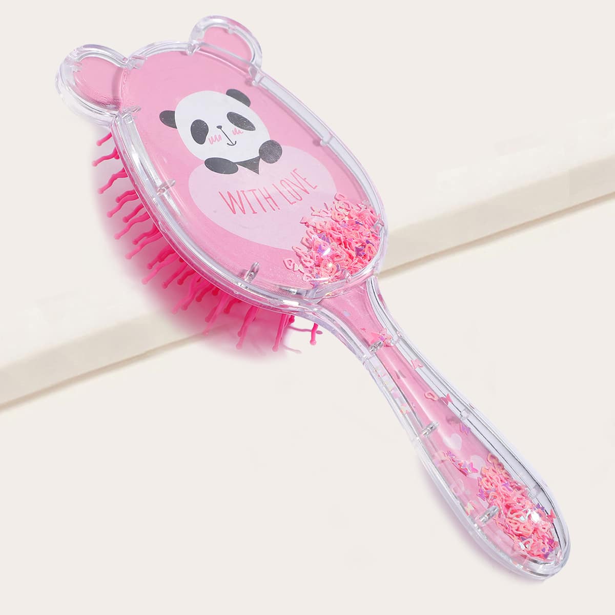 

Cartoon Panda Pattern Hair Brush, Pink