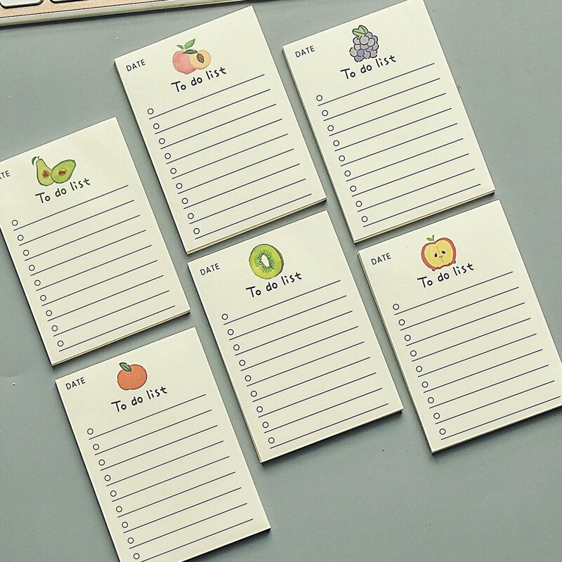 

1pc Fruit Print Random Notepad, Multicolor