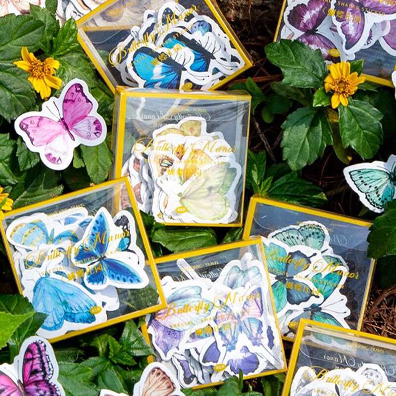 

40pcs Butterfly Sticker, Multicolor