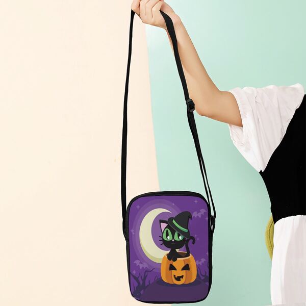 

Halloween Graphic Crossbody Bag, Multicolor